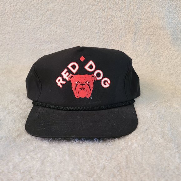 Red Dog Adjustable Black Baseball Hat - Picture 1 of 6